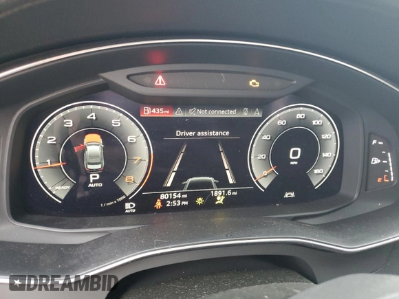 2020 Audi A6 Premium Plus with VIN WAUE8AF20LN038006, listed as a Copart auction lot 85310974 with 80,154 mi miles and Salvage Title. Bid and sale history available at carsss.com. Image 9.