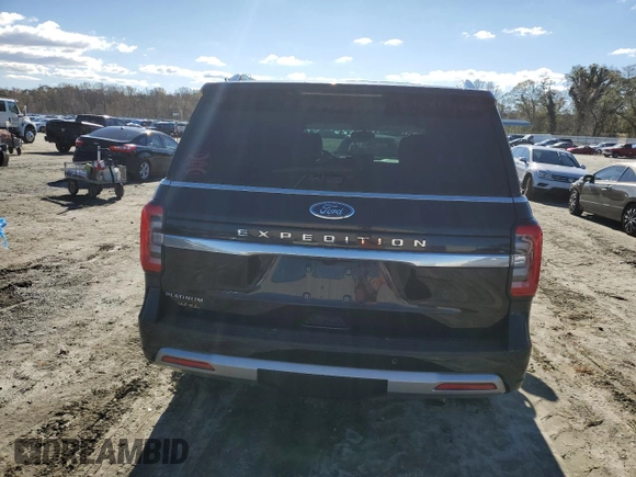 2023 Ford Expedition Platinum with VIN 1FMJU1M84PEA36586, listed as a Copart auction lot 80860424 with 15,022 mi miles and Salvage Title. Bid and sale history available at carsss.com. Image 6.
