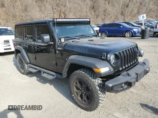 2022 Jeep Wrangler Unlimited Sport S with VIN 1C4HJXDG8NW200371, listed as a Copart auction lot 52548715 with 15,902 mi miles and Salvage Title. Bid and sale history available at DreamBid. Image 4.