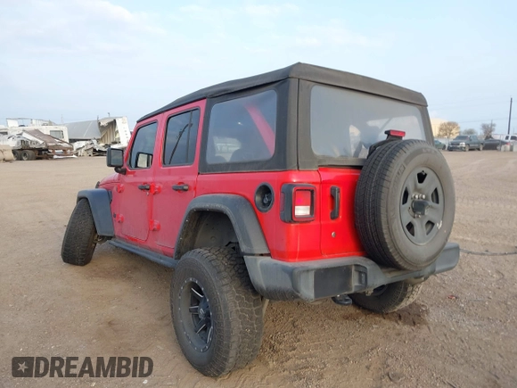 2022 Jeep Wrangler Unlimited Sport S with VIN 1C4HJXDG1NW144404, listed as a IAAI auction lot 41690330 with 48,542 mi miles and . Bid and sale history available at DreamBid. Image 3.