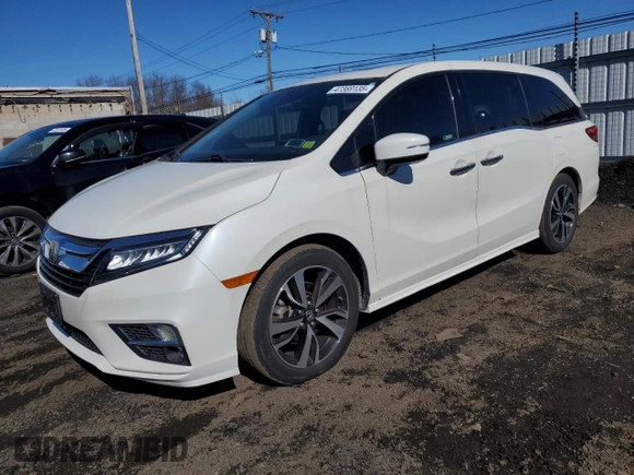 2019 Honda Odyssey Elite with VIN 5FNRL6H93KB072349, listed as a Copart auction lot 47369135 with 34,533 mi miles and Salvage Title. Bid and sale history available at DreamBid. Image 1.