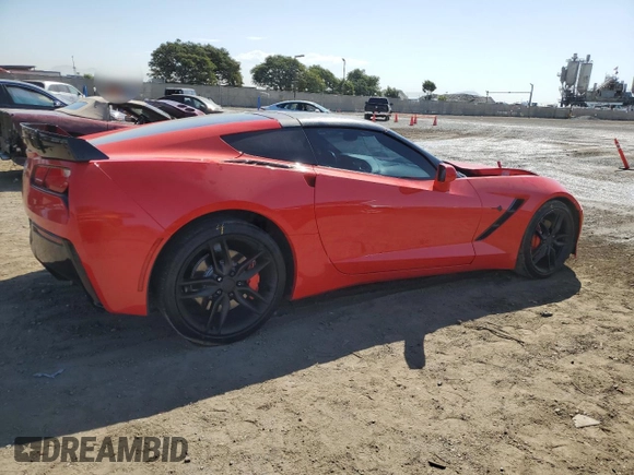 2019 Chevrolet Corvette 3LT with VIN 1G1YF2D73K5117509, listed as a Copart auction lot 74148224 with 67,064 mi miles and Salvage Title. Bid and sale history available at carsss.com. Image 3.