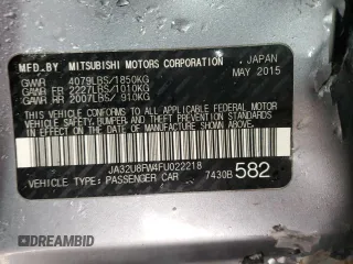 2015 Mitsubishi Lancer GT with VIN JA32U8FW4FU022218, listed as a Copart auction lot 84468334 with 76,297 mi miles and Salvage Title. Bid and sale history available at carsss.com. Image 13.