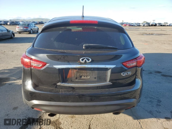 2014 Infiniti QX70 z VIN JN8CS1MU0EM450679, wystawiony jako Copart lot #49014645 z przebiegiem 212 186 mil mil oraz Szkoda całkowita • Salvage title. Historia ofert i sprzedaży dostępna na DreamBid. Obrazek 6.
