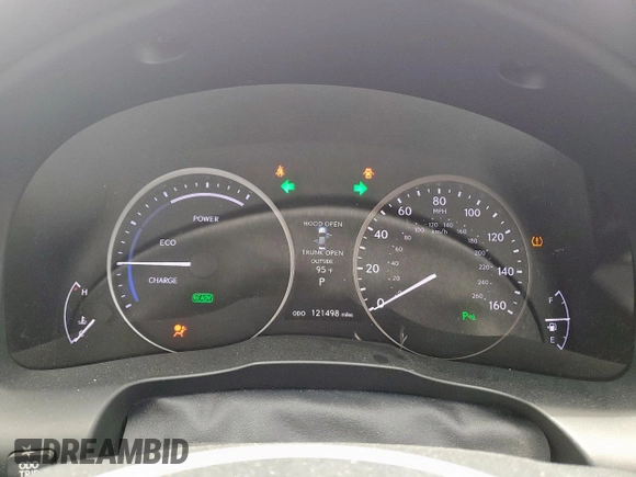2013 Lexus ES 300h with VIN JTHBW1GGXD2021902, listed as a Copart auction lot 61484485 with 121,498 mi miles and Salvage title. Bid and sale history available at DreamBid. Image 9.