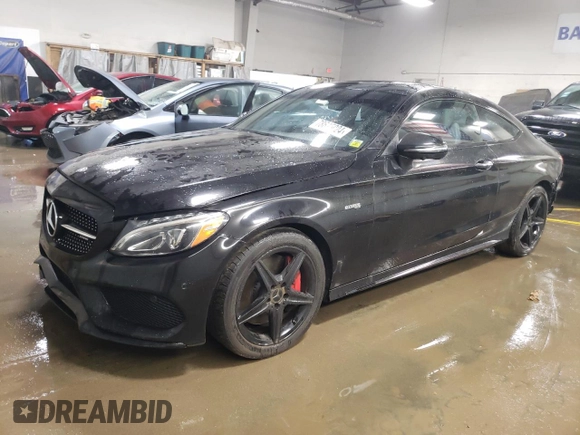 2017 Mercedes-Benz C 43 AMG with VIN WDDWJ6EB4HF469224, listed as a Copart auction lot 78645024 with 37,601 mi miles and Salvage Title. Bid and sale history available at carsss.com. Image 1.