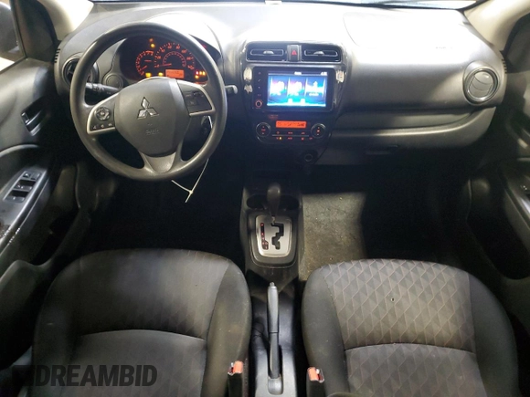 2022 Mitsubishi Mirage ES with VIN ML32AUHJXNH002912, listed as a Copart auction lot 58705215 with 55,828 mi miles and Salvage title. Bid and sale history available at DreamBid. Image 8.