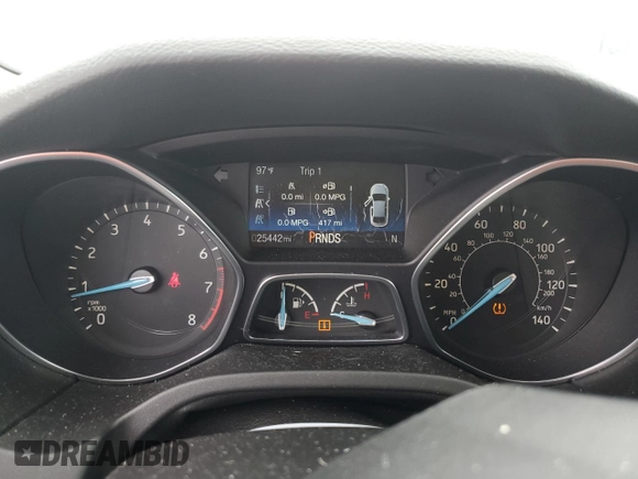 2015 Ford Focus SE with VIN 1FADP3F26FL279927, listed as a Copart auction lot 62551665 with 25,442 mi miles and Clean title. Bid and sale history available at DreamBid. Image 9.