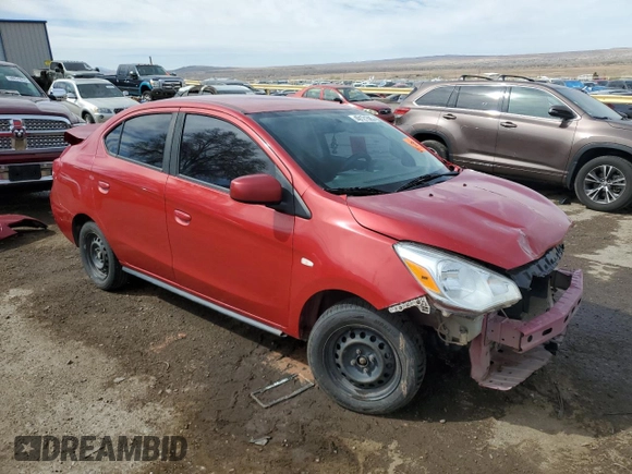 2019 Mitsubishi Mirage ES with VIN ML32F3FJ0KHF03952, listed as a Copart auction lot 49121585 with 167,172 mi miles and Salvage title. Bid and sale history available at DreamBid. Image 4.