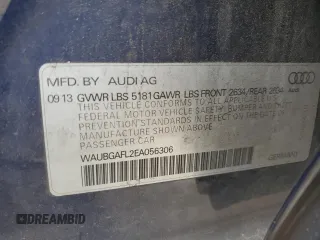 2014 Audi S4 Premium Plus with VIN WAUBGAFL2EA056306, listed as a Copart auction lot 71521274 with 134,656 mi miles and Salvage Title. Bid and sale history available at carsss.com. Image 12.