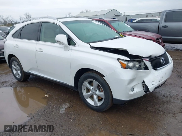 2010 Lexus RX 350 with VIN 2T2ZK1BA2AC011341, listed as a IAAI auction lot 40902191 with 191,941 mi miles. Bid and sale history available at carsss.com. Image 1.