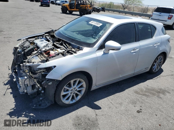 2012 Lexus CT 200h with VIN JTHKD5BH3C2093939, listed as a Copart auction lot 58173095 with 122,990 mi miles and Salvage title. Bid and sale history available at DreamBid. Image 1.