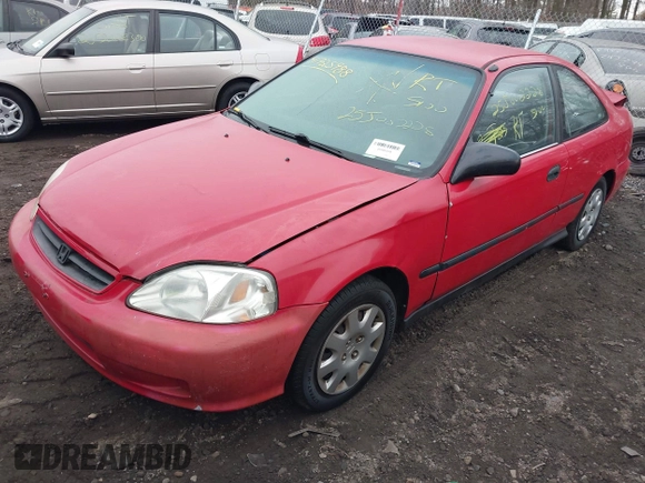 1999 Honda Civic DX with VIN 1HGEJ622XXL038821, listed as a IAAI auction lot 41725988 with Not Provided miles. Bid and sale history available at carsss.com. Image 2.