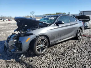 2018 BMW 2 Series 230i with VIN WBA2J1C56JVD09687, listed as a Copart auction lot 46861805 with 79,146 mi miles and Salvage Title. Bid and sale history available at carsss.com. Image 1.