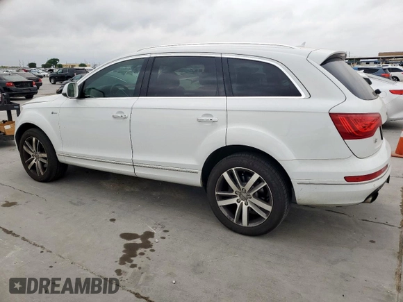 2015 Audi Q7 Premium Plus with VIN WA1LGAFE2FD023602, listed as a Copart auction lot 53737705 with 102,395 mi miles and Salvage Title. Bid and sale history available at DreamBid. Image 2.