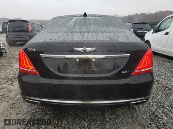 2018 Genesis G90 Premium z VIN KMHG34JA2JU041580, wystawiony jako Copart lot #83837604 z przebiegiem 67 258 mil mil oraz Szkody całkowita. Historia ofert i sprzedaży dostępna na DreamBid. Obrazek 6.