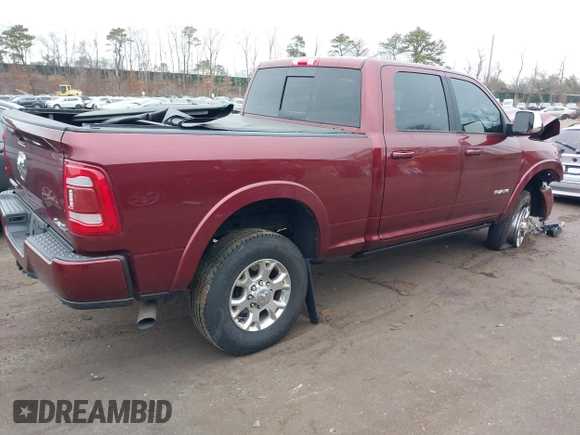 2021 Ram 2500 Laramie with VIN 3C6UR5FL3MG622834, listed as a IAAI auction lot 41691393 with 35,346 mi miles and . Bid and sale history available at DreamBid. Image 4.