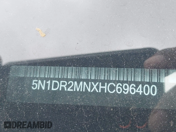 2017 Nissan Pathfinder S with VIN 5N1DR2MNXHC696400, listed as a IAAI auction lot 41968662 with 129,107 mi miles and . Bid and sale history available at DreamBid. Image 9.