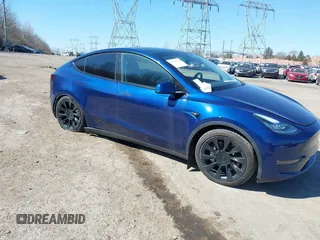 2023 Tesla Model Y Long Range with VIN 7SAYGDEEXPA158576, listed as a IAAI auction lot 41726267 with 15,515 mi miles and . Bid and sale history available at DreamBid. Image 1.