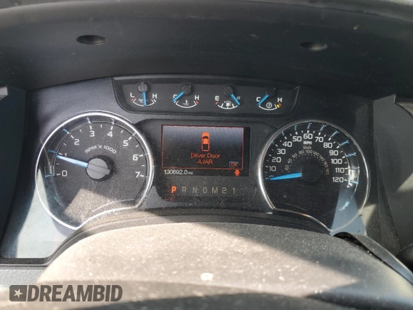 2013 Ford F-150 XL with VIN 1FTEX1CM3DKF59946, listed as a Copart auction lot 50104395 with 130,692 mi miles and Salvage title. Bid and sale history available at DreamBid. Image 9.