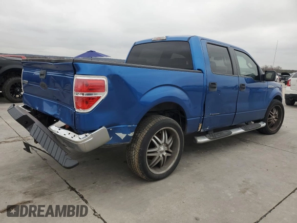 2009 Ford F-150 XL with VIN 1FTRW12899FA26850, listed as a Copart auction lot 44053435 with 163,491 mi miles and Salvage Title. Bid and sale history available at carsss.com. Image 3.