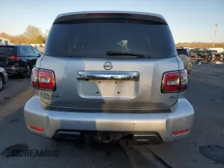 2019 Nissan Armada SV with VIN JN8AY2NC1K9585637, listed as a Copart auction lot 81100094 with 76,843 mi miles and Salvage Title. Bid and sale history available at carsss.com. Image 6.