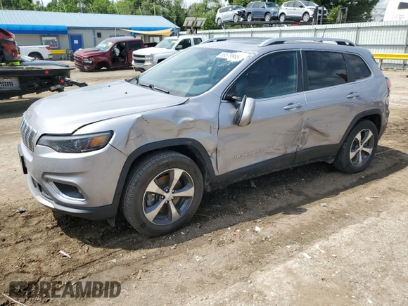 2019 Jeep Cherokee Limited with VIN 1C4PJMDXXKD253526, listed as a Copart auction lot 58579965 with 116,013 mi miles and Salvage title. Bid and sale history available at DreamBid. Image 1.