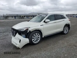 2019 Infiniti QX50 Essential with VIN 3PCAJ5M38KF123407, listed as a Copart auction lot 47766485 with 54,263 mi miles and Salvage Title. Bid and sale history available at DreamBid. Image 1.