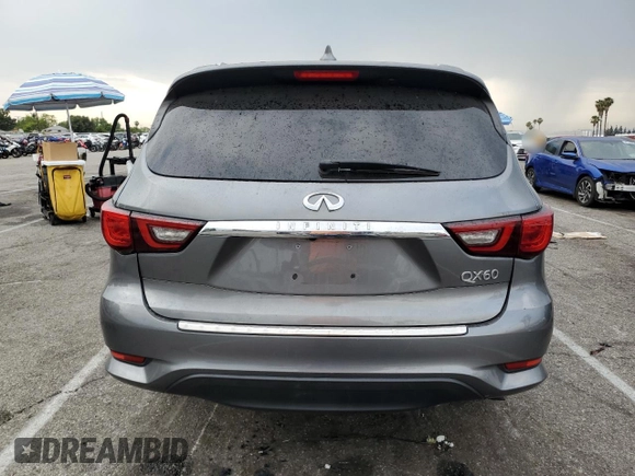 2020 Infiniti QX60 Luxe with VIN 5N1DL0MN6LC541566, listed as a Copart auction lot 59375575 with 43,485 mi miles and Salvage title. Bid and sale history available at DreamBid. Image 6.