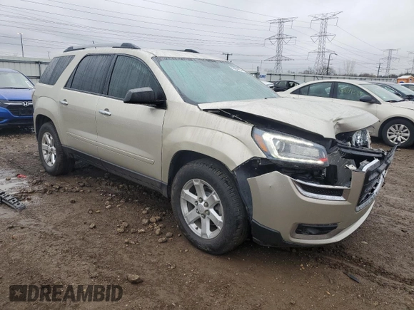 2014 GMC Acadia SLE with VIN 1GKKRPKD5EJ376304, listed as a Copart auction lot 80604424 with 143,382 mi miles and Salvage title. Bid and sale history available at DreamBid. Image 4.
