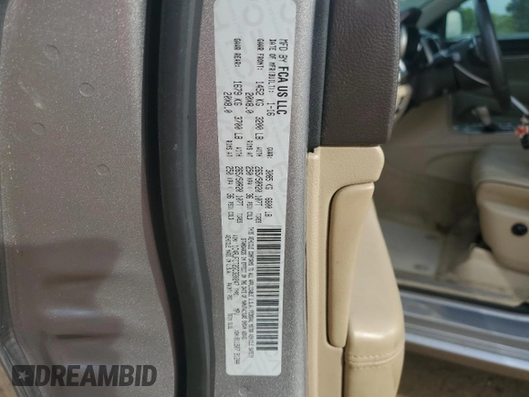 2016 Jeep Grand Cherokee Overland with VIN 1C4RJFCT2GC320247, listed as a Copart auction lot 50832195 with 104,300 mi miles and Salvage title. Bid and sale history available at DreamBid. Image 16.