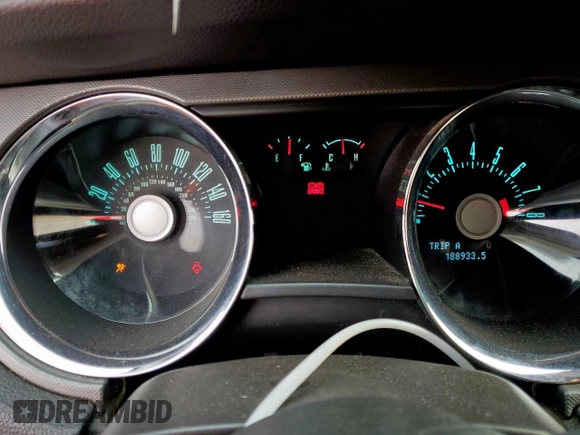 2012 Ford Mustang V6 Premium with VIN 1ZVBP8AMXC5272533, listed as a Copart auction lot 47862645 with 188,933 mi miles and Salvage Title. Bid and sale history available at carsss.com. Image 9.