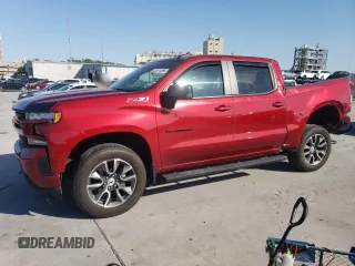 2021 Chevrolet Silverado 1500 RST with VIN 3GCUYEED6MG447694, listed as a Copart auction lot 52414595 with 84,146 mi miles and Salvage Title. Bid and sale history available at DreamBid. Image 1.