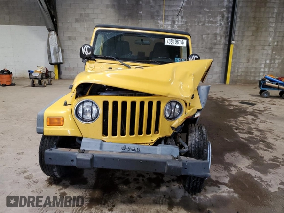2006 Jeep Wrangler X with VIN 1J4FA39S86P700260, listed as a Copart auction lot 73819814 with 61,768 mi miles and Salvage Title. Bid and sale history available at carsss.com. Image 5.