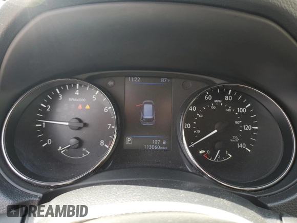 2020 Nissan Rogue SV with VIN KNMAT2MT1LP541484, listed as a Copart auction lot 59586485 with 113,060 mi miles and Salvage title. Bid and sale history available at DreamBid. Image 9.