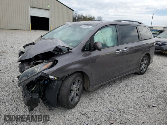 2015 Toyota Sienna SE with VIN 5TDXK3DC3FS602315, listed as a Copart auction lot 50403405 with 157,882 mi miles and Salvage Title. Bid and sale history available at carsss.com. Image 1.
