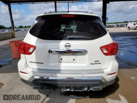 2018 Nissan Pathfinder Platinum with VIN 5N1DR2MM2JC619372, listed as a Copart auction lot 61773785 with 175,757 mi miles and Clean title. Bid and sale history available at DreamBid. Image 6.