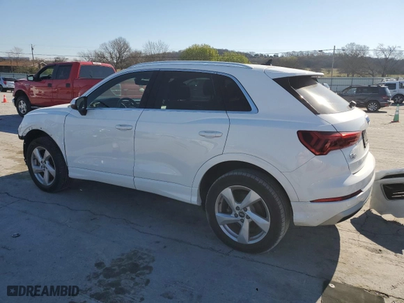 2021 Audi Q3 Premium with VIN WA1AUCF3XM1092773, listed as a Copart auction lot 49658385 with 72,572 mi miles and Salvage Title. Bid and sale history available at carsss.com. Image 2.