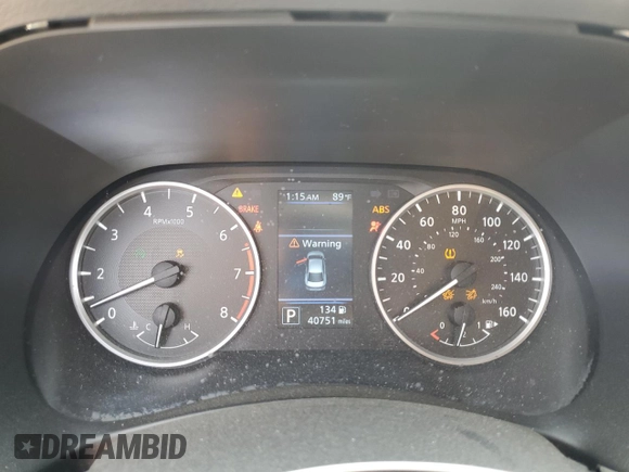 2024 Nissan Sentra S with VIN 3N1AB8BV7RY291866, listed as a Copart auction lot 58578065 with 40,751 mi miles and Salvage title. Bid and sale history available at DreamBid. Image 9.