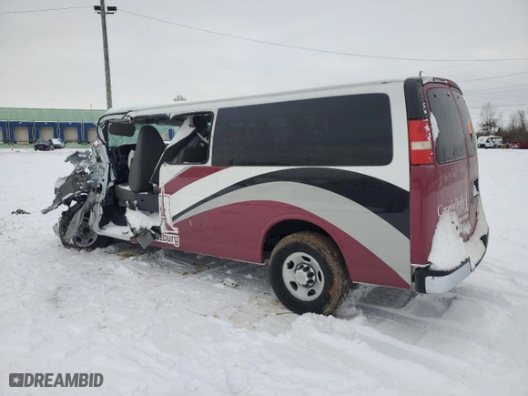 2011 Chevrolet Express Passenger 1LT with VIN 1GAZG1FG1B1109232, listed as a Copart auction lot 84252874 with 0 mi miles and Salvage Title. Bid and sale history available at carsss.com. Image 2.