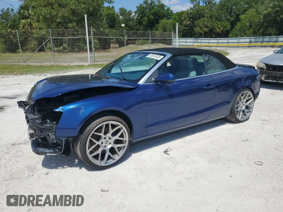 2013 Audi A5 Premium Plus with VIN WAULFAFH5DN007840, listed as a Copart auction lot 53342635 with 84,957 mi miles and Clean Title. Bid and sale history available at carsss.com. Image 1.