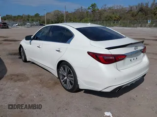 2020 Infiniti Q50 Luxe with VIN JN1EV7AP8LM200846, listed as a IAAI auction lot 41561135 with 45,569 mi miles and . Bid and sale history available at DreamBid. Image 3.