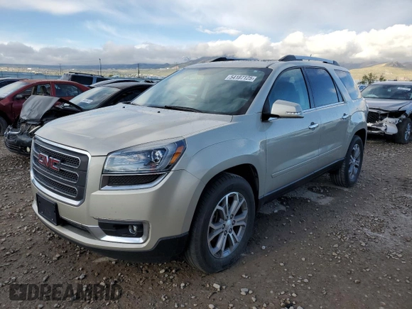 2014 GMC Acadia SLT z VIN 1GKKVRKD9EJ300043, wystawiony jako Copart lot #54187125 z przebiegiem 106 566 mil mil oraz Szkoda całkowita • Salvage title. Historia ofert i sprzedaży dostępna na DreamBid. Obrazek 1.