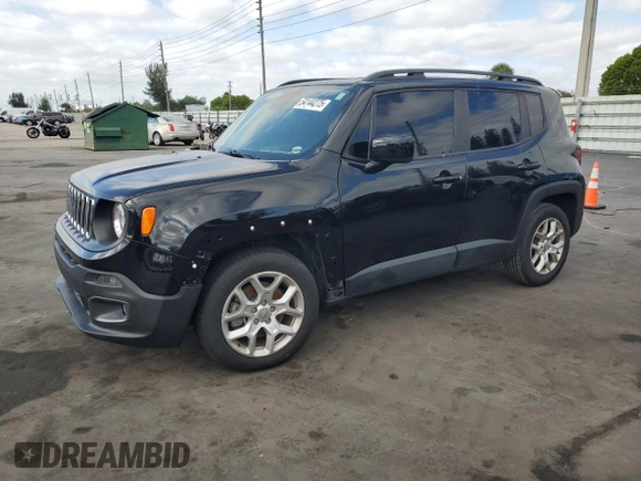 2018 Jeep Renegade Latitude z VIN ZACCJABB8JPH42771, wystawiony jako Copart lot #54144275 z przebiegiem 81 431 mil mil oraz Szkoda całkowita • Salvage title. Historia ofert i sprzedaży dostępna na DreamBid. Obrazek 1.