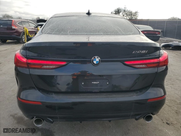 2022 BMW 2 Series 228i with VIN WBA53AK09N7L25743, listed as a Copart auction lot 44393295 with 34,681 mi miles and Salvage Title. Bid and sale history available at carsss.com. Image 6.