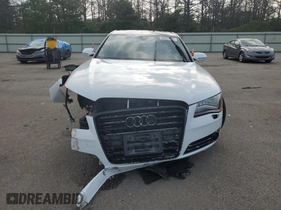 2013 Audi A8 3.0L with VIN WAURGAFD2DN019125, listed as a Copart auction lot 60959515 with 76,585 mi miles and Salvage title. Bid and sale history available at DreamBid. Image 5.