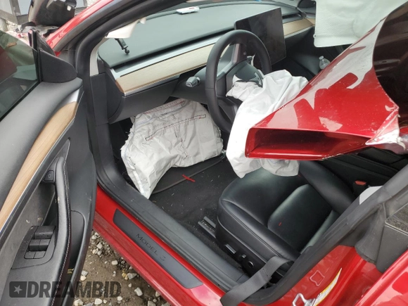 2022 Tesla Model 3 Performance with VIN 5YJ3E1EC6NF244817, listed as a Copart auction lot 51681565 with Not Provided miles and Salvage Title. Bid and sale history available at DreamBid. Image 8.