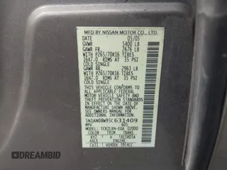 2005 Nissan Xterra SE с VIN 5N1AN08W95C631409, выставлен на аукционе IAAI как лот 42231144 с пробегом 133 187 миль миль и . История ставок и продаж доступна на DreamBid. Изображение 9.