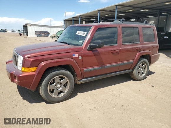 2007 Jeep Commander Sport with VIN 1J8HG48P27C611625, listed as a Copart auction lot 62676385 with 188,477 mi miles and Clean title. Bid and sale history available at DreamBid. Image 1.