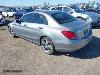 2015 Mercedes-Benz C-Class C 300 with VIN 55SWF4JB7FU049897, listed as a IAAI auction lot 41795671 with 137,194 mi miles. Bid and sale history available at carsss.com. Image 3.